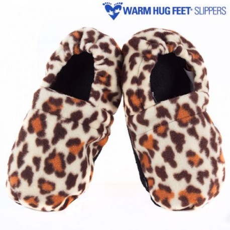 подогреваемые тапки Warm Hug Feet, Leopard