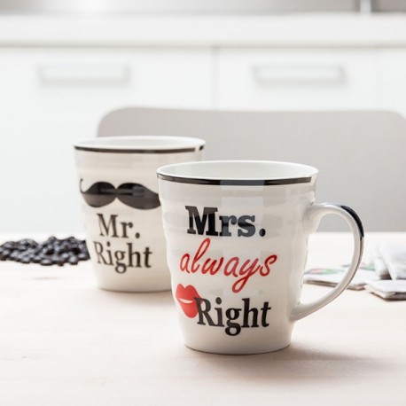 Mr Right & Mrs always Right kruusid (2tk)